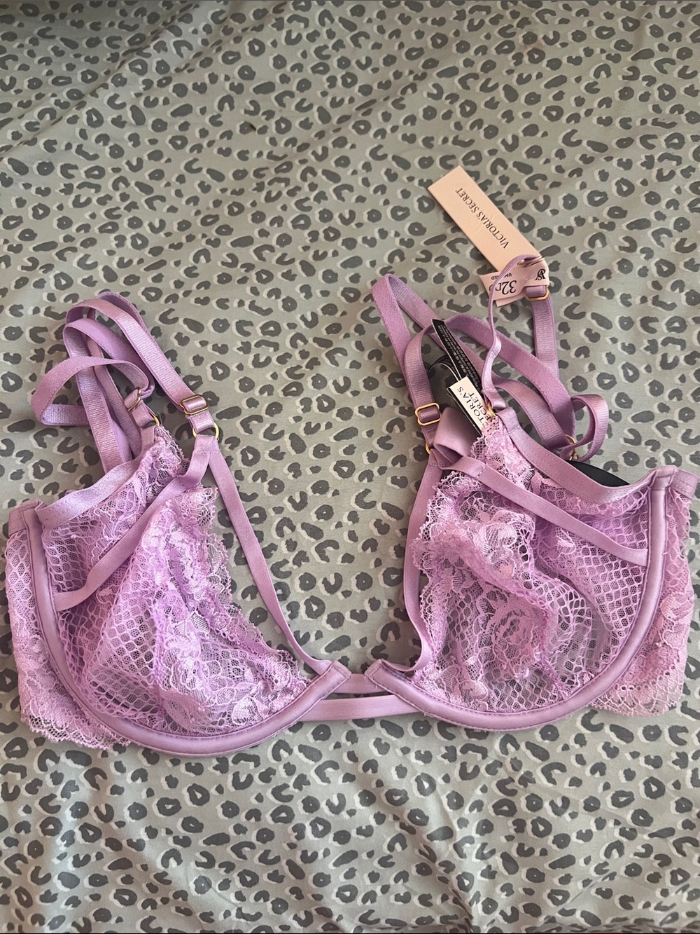Victoria's Secret Lilac Bra with Gold Hardware
